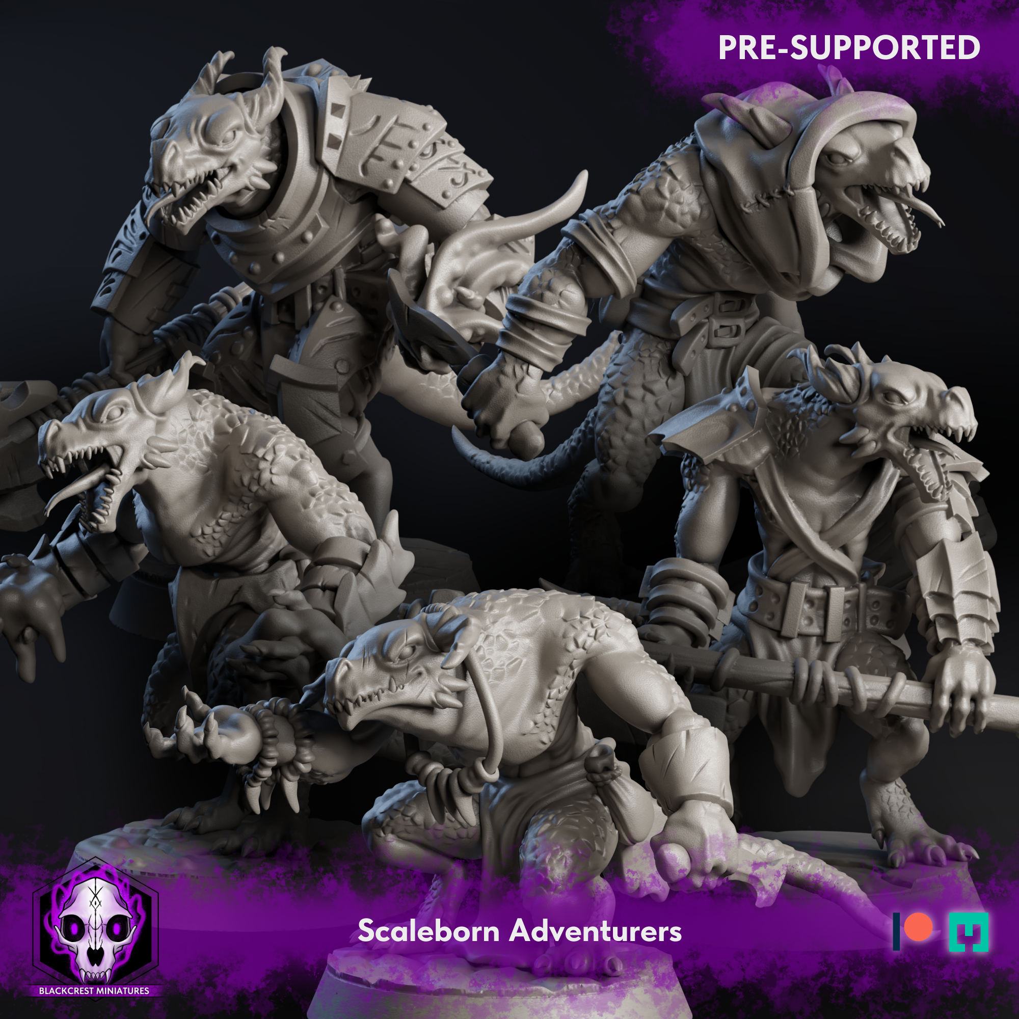 Stygian Scalebound | Scaleborn Adventurers (5 models)